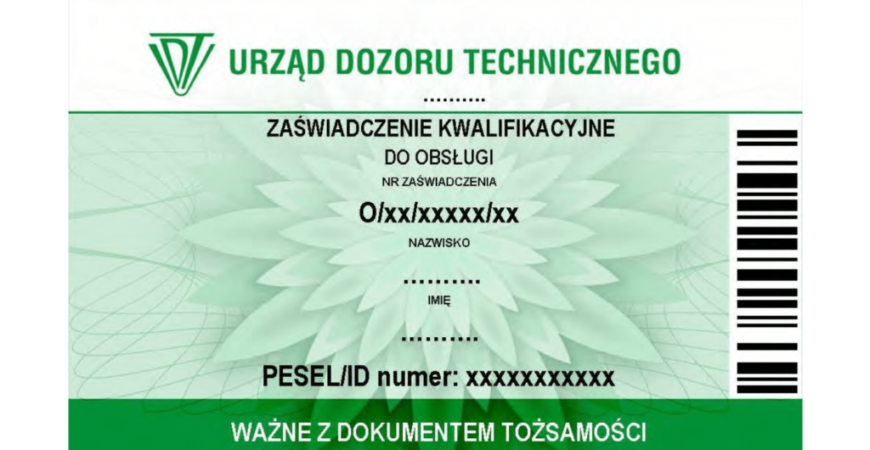 Przedłużanie zaświadczeń kwalifikacyjnych UDT wydawanych z terminem ważności